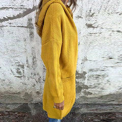 LIZAKOSHT  -  New Autumn Winter Sweater Cardigan Women Casual Long Sleeve Button Hoodies Coat Female Casual Knitted Sweater Long Jacket