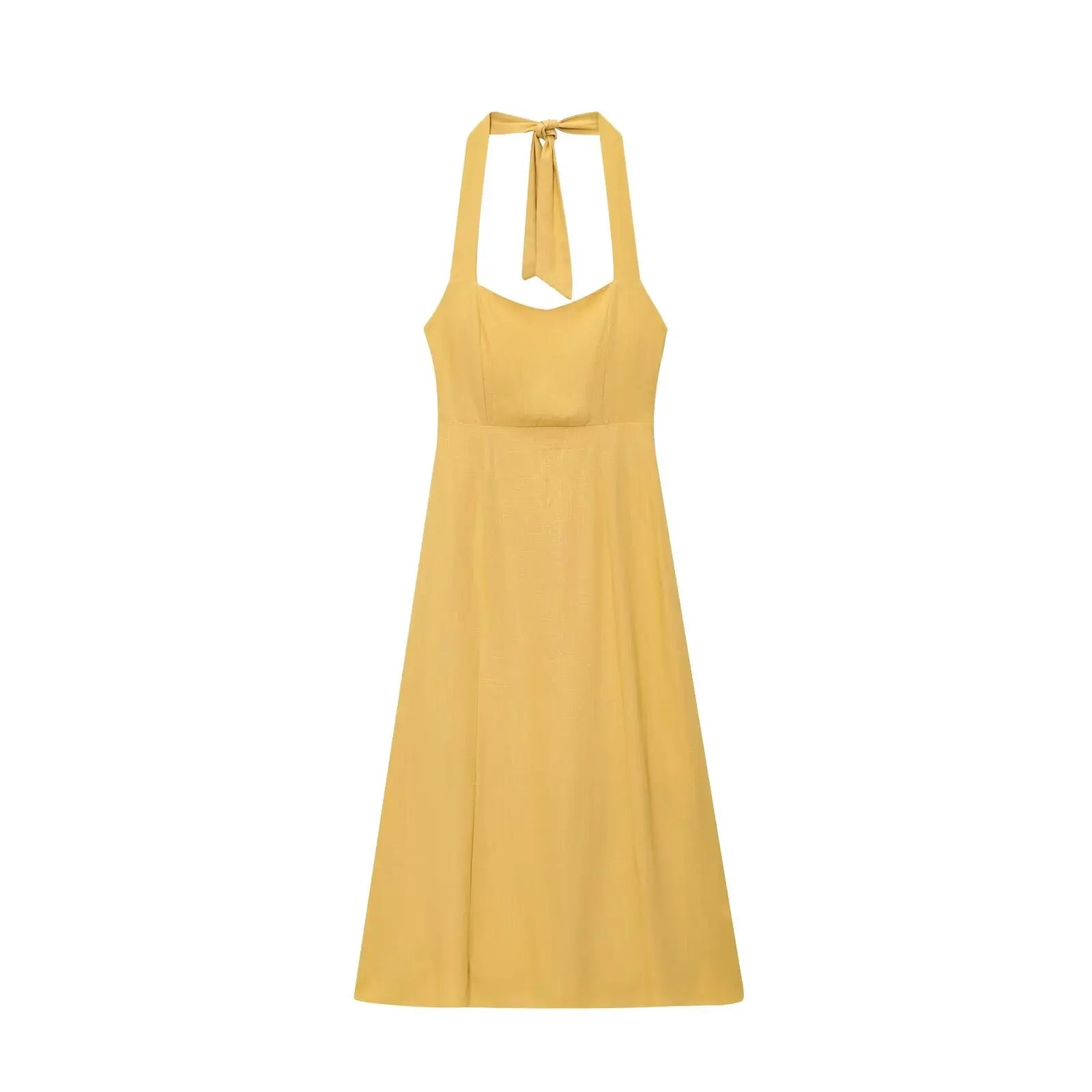 LIZAKOSHT  -  Summer Women's New Dresses 2025 Chic Hanging Neck Slim Tube Top Elegant Women's Long Dress Street Fashion Holiday Summer Dress