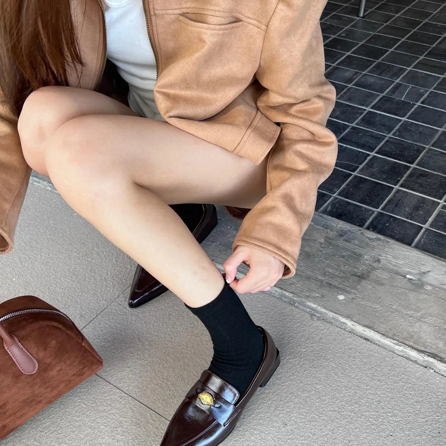 LIZAKOSHT  -  Autumn New Brand Women Flat Shoes Fashion Pointed Toe Slip On Ladies Casual Laofer Shoes Flat Heel Dress Flat Shoes New