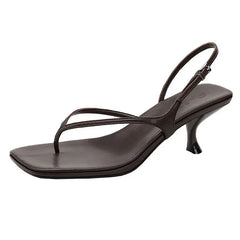 LIZAKOSHT -  clip toe narrow band women sandals high heels summer shoes sexy ladies thong sandalias party shoes sandalias de mujer