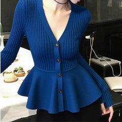 LIZAKOSHT  -  Winter Fashion High Knowledge Dressing Style Atmosphere Light Luxury Beautiful Knitted Top for Women