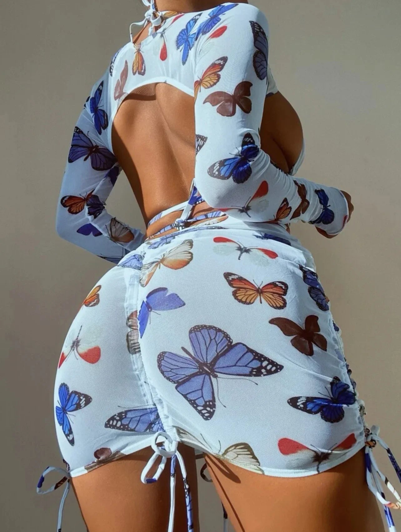 LIZAKOSHT  -  Four-Pieces Printed With Skirt Bikini Women New Sexy Swimwear Female Swimsuit Bather Bathing Suit Swim Lady Give A Gift