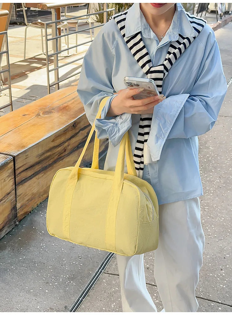 LIZAKOSHT  -  New Cute Shoulder Bag for Girls Simple Design Student Handle Bag  Bag for Textured Casual and Simple DesignTravel Daily Commute