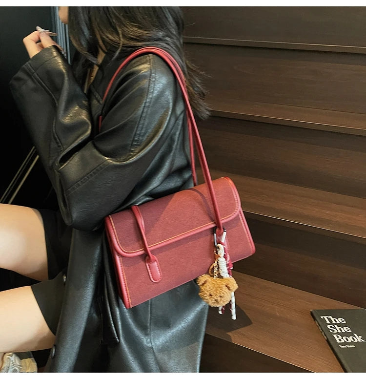 LIZAKOSHT  -  Retro Underarm Bag Large Capaci Casual Commuter Women's Bag oulder Bag Office Bag Faionable Simple Sle Korean Sle