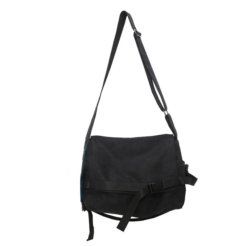 LIZAKOSHT  -  High-capacity Vintage Men Casual Messenger Bags All Match Y2k Aesthetic Women Shoulder Bag New Trendy Simple Handbags Crossbody