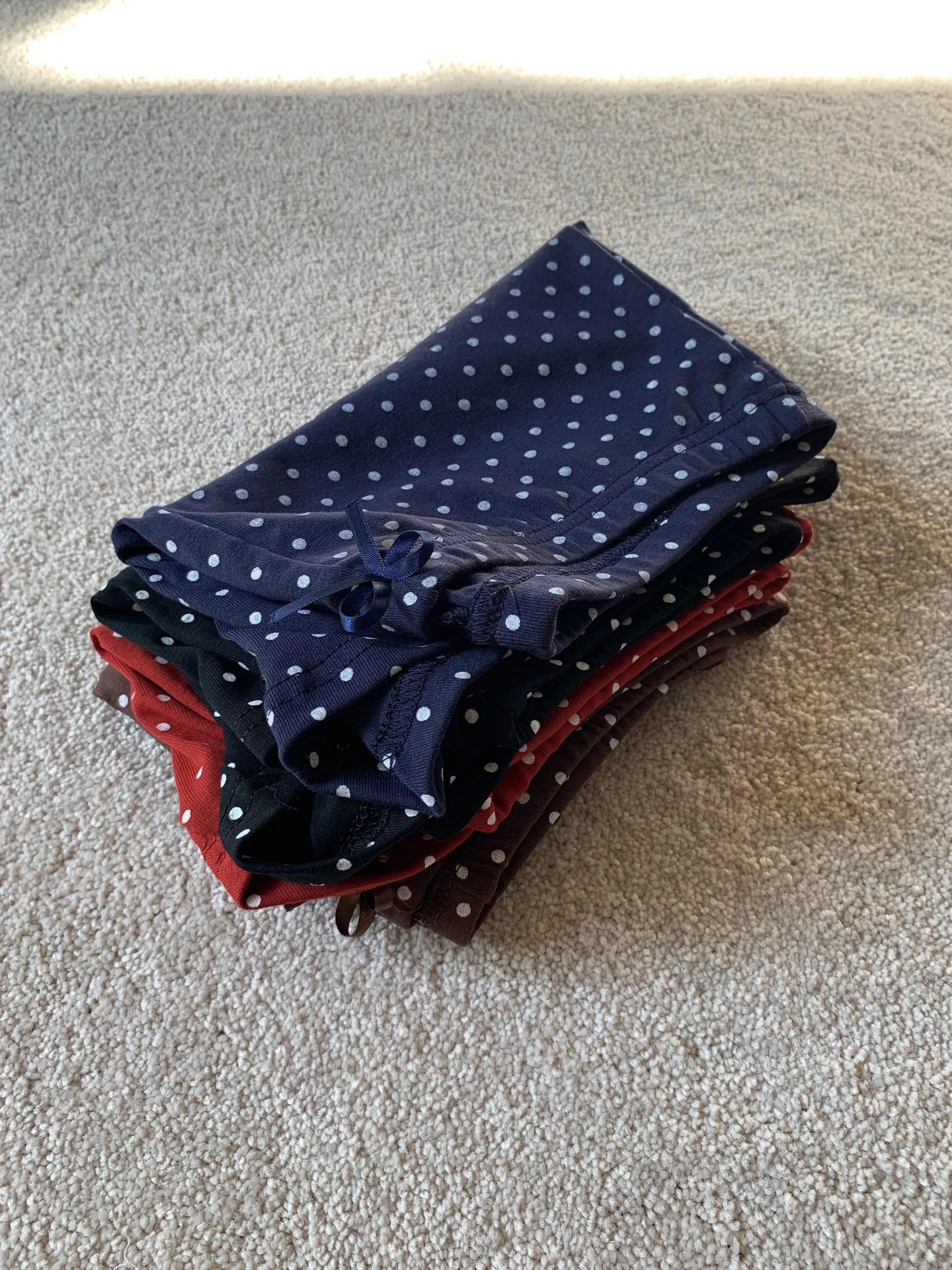 LIZAKOSHT  -  Polka Dot Cotton Shorts Woman Summer Bow Elastic Waist Straight Short Pants Female Casual Cozy Home Pajama Bottom New Pant