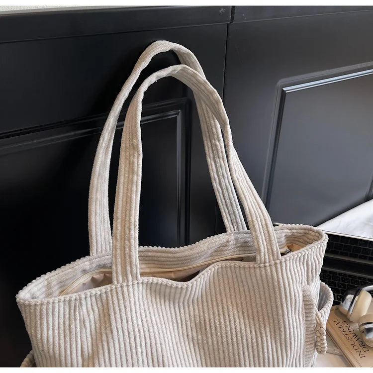 LIZAKOSHT  -  Versatile Large Capacity Top Handle Bag Stylish Plush Tote Bag High End Fashionable Shoulder Bag