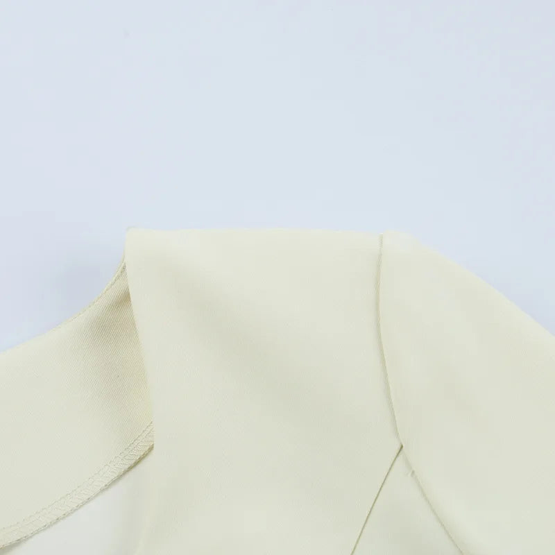 LIZAKOSHT  -  Skirt And Blazer 2 Piece Sets For Women Autumn V Neck Short Jacket Coats Femme Office Commuting Slim Mini Skirt Suits