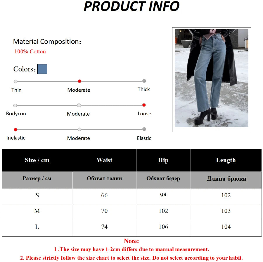 LIZAKOSHT  -  Women's Retro High Waist Straight Leg Jeans Cotton Ankle Length Jeans Easy Match Casual Daily Fashion Pants