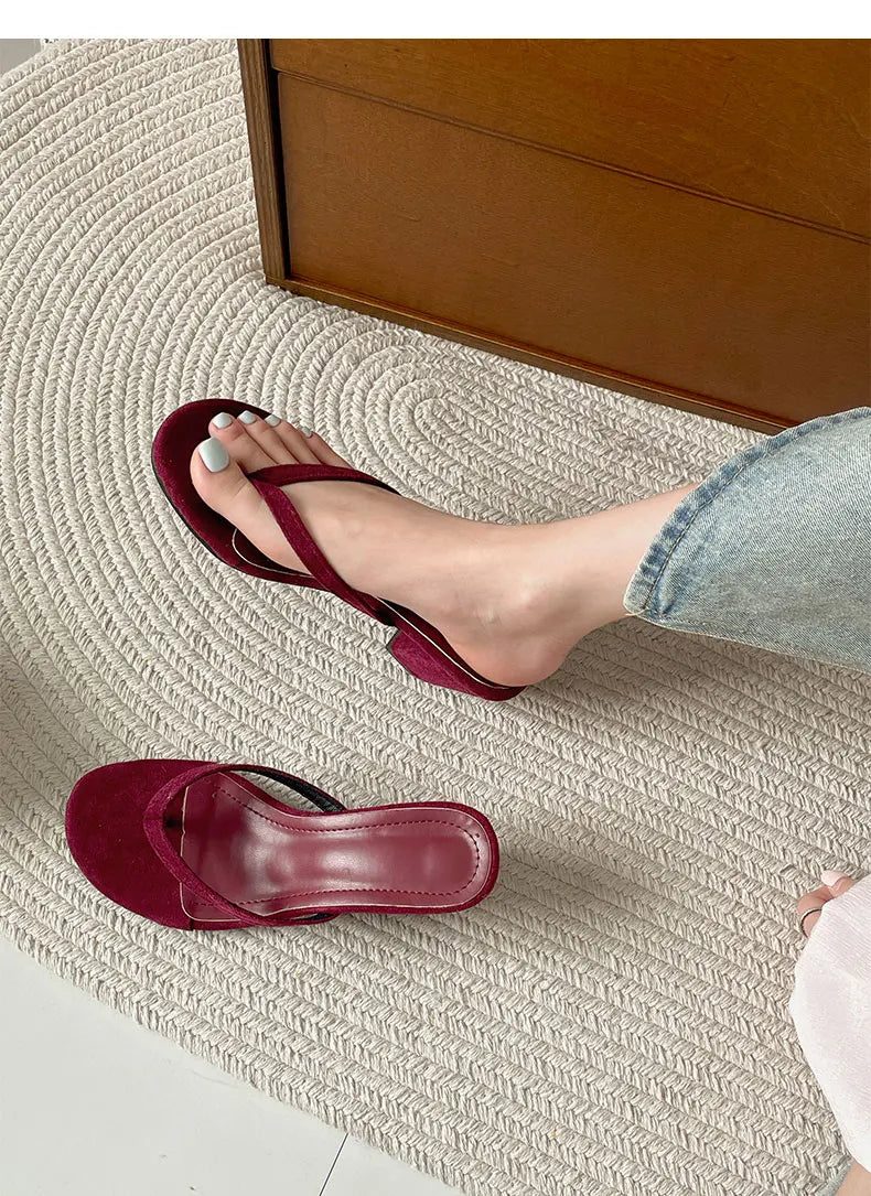 LIZAKOSHT  -  Designer Summer Women Clip Toe Slippers Fashion High Heels Stripper Party Pumps Mules Slide Shoes