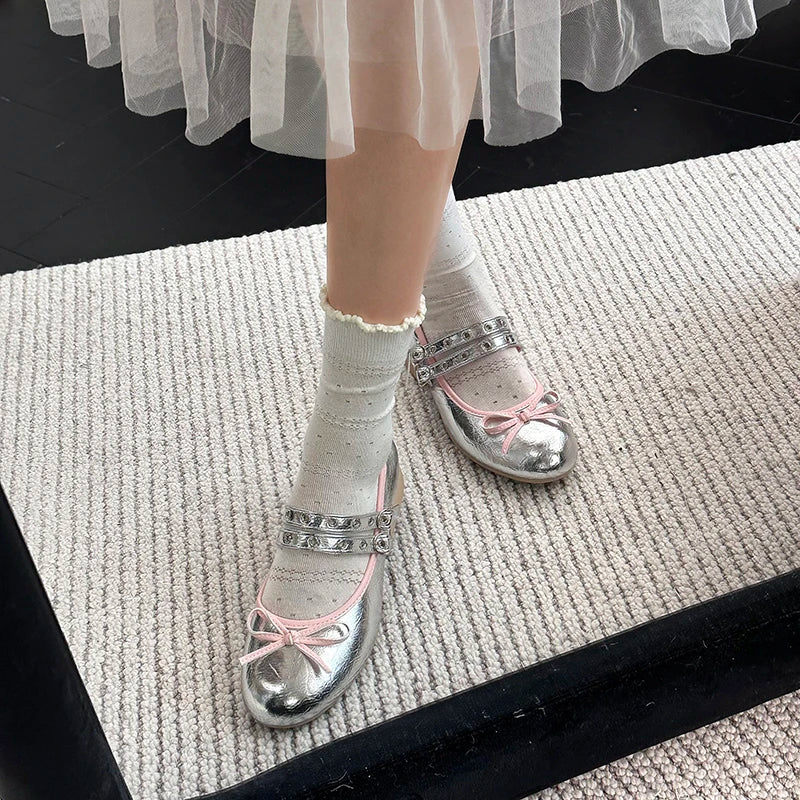 LIZAKOSHT  -  Lolita Style Sweet Low Heel Women Mary Jane Shoes Designer Buckle Strap Pumps Ladies Eelgant Floral Print Dress Leather Shoes