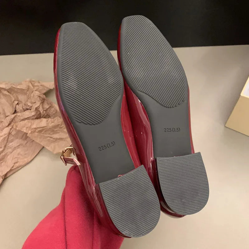 LIZAKOSHT  -  Spring New Brand Women Flat Shoes Fashion Round Toe Ladies Dress Mary Jane Shoes Flat Heel Casual Ballerinas Shoes New