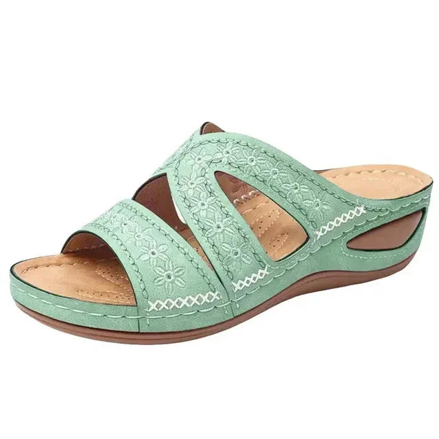 LIZAKOSHT  -  Summer Women Wedge Premium Orthopedic Open Toe Sandals Vintage Anti-slip Leather Casual Female Platform Retro Women's Shoes