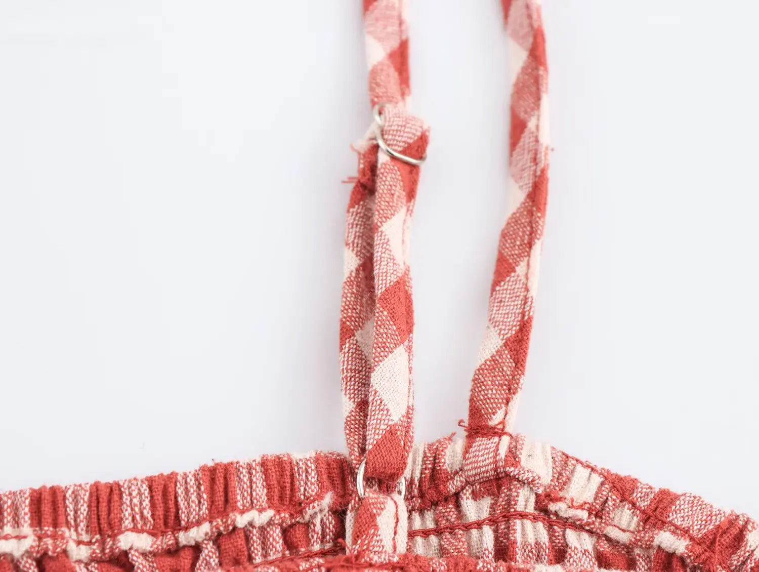 LIZAKOSHT  -  Plaid Vintage Summer Skirt Set for Women Spring Casual New in Dress Set 2 Pieces Red Midi Dress Beach Matching Set