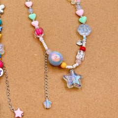 LIZAKOSHT  -  Bohemian Beaded Necklace Summer Resin Heart Star Necklace Hawaii Beach Necklace  Dropship