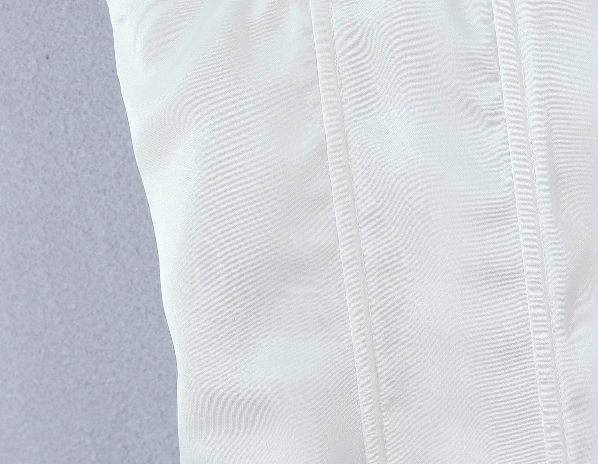 LIZAKOSHT  -  Sexy White Satin Bow Halter V neck Open Hook Buttons Slim Tank Top Women Cross Lacing Up Bandage Back Backless Tee Summer Vest