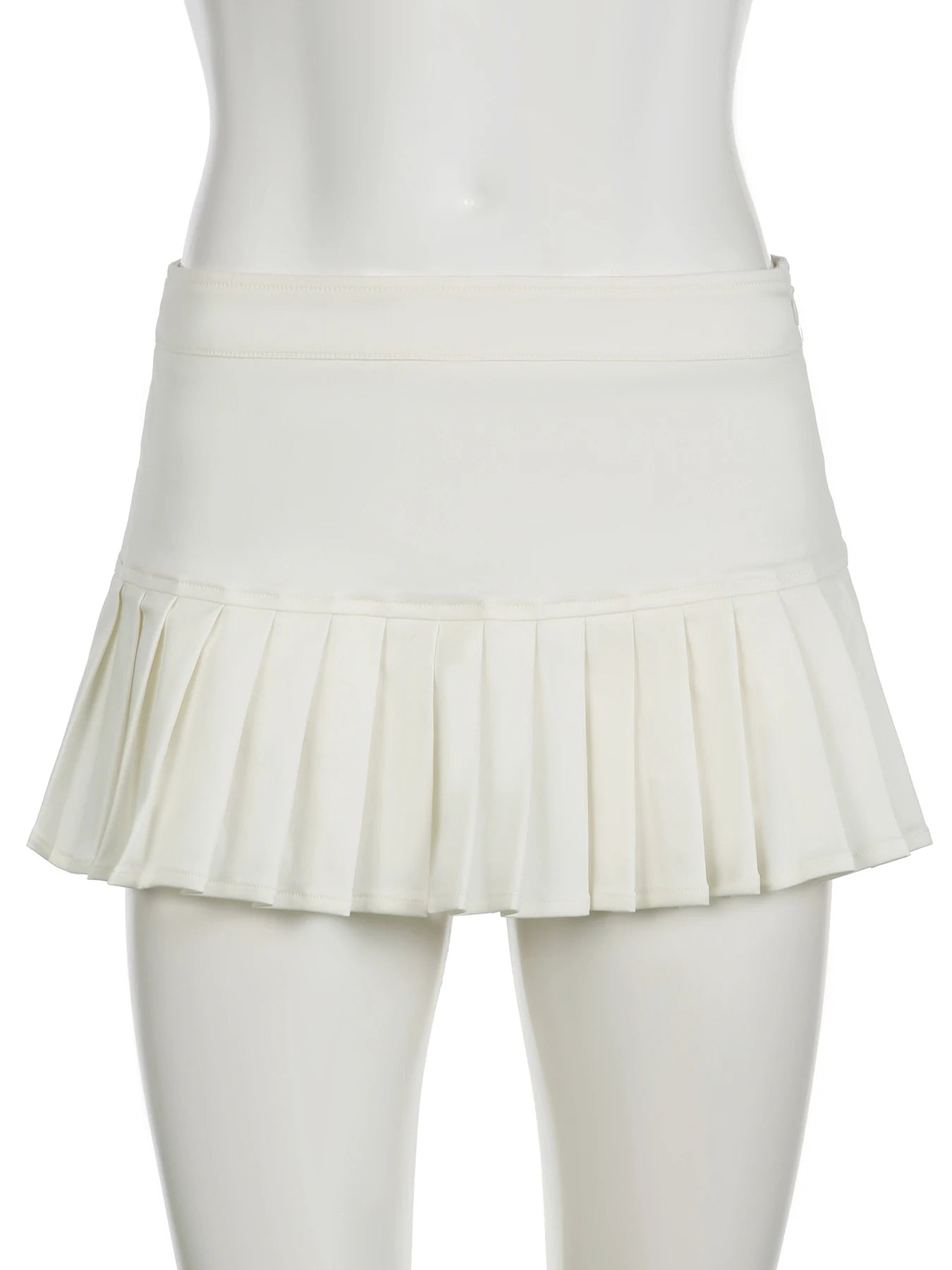 LIZAKOSHT  -  Casual Solid A-Line Pleated Skirts Basic Slim Low-Waisted Super Mini Skirts Women Summer Fashion Streetwear Ladies