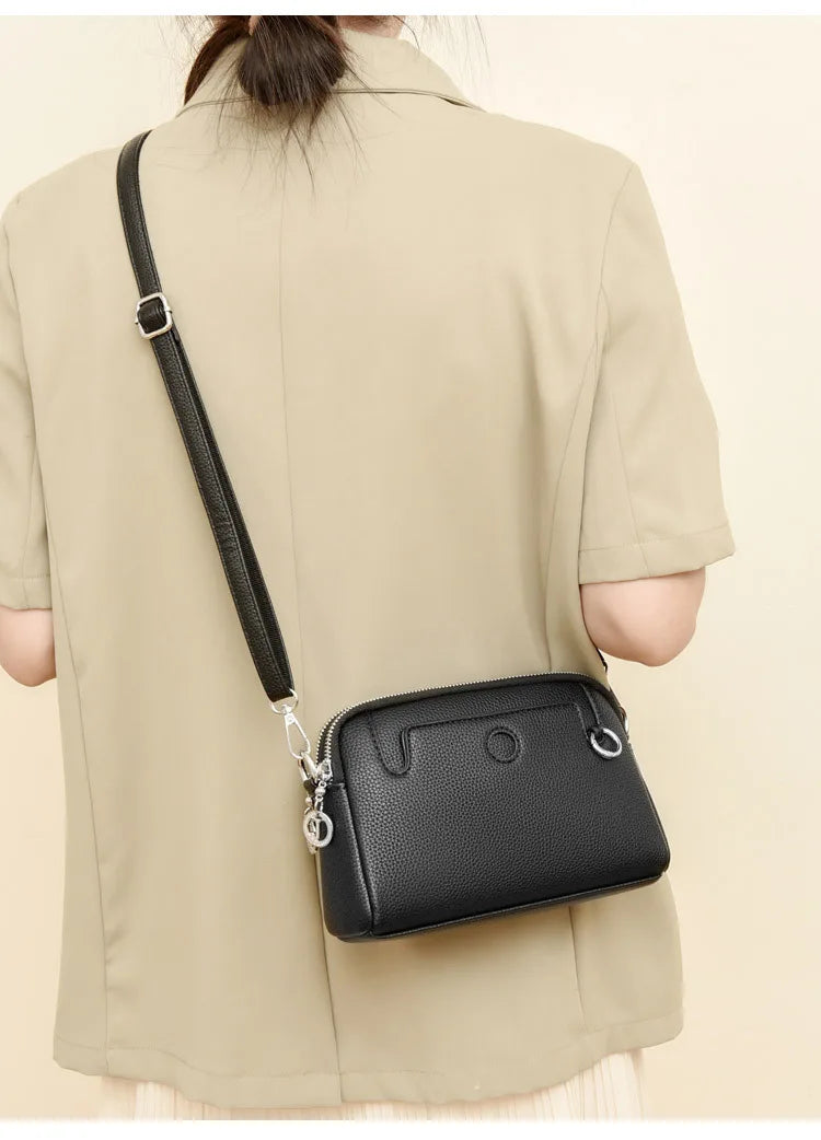 LIZAKOSHT  -  Luxury women Shoulder Crossbody Bag small PU leather Ladies Messenger bag Handbag Multi-layer Cell phone wallet bolsos
