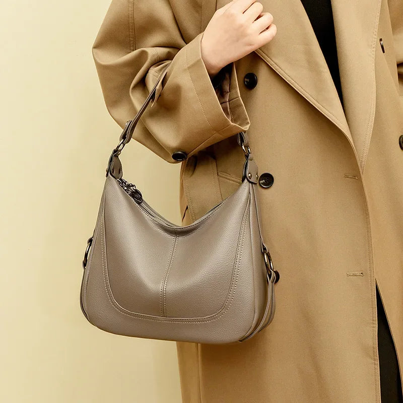 LIZAKOSHT  -  Luxury Womens Designer Handbags large Capacity pu leather Crossbody Bags for Woman Fashion Soft Skin Female Shoulder Bags