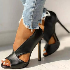 LIZAKOSHT  -  Summer Thin Heels Peep Toe Women's Sandals High Heels Shoes