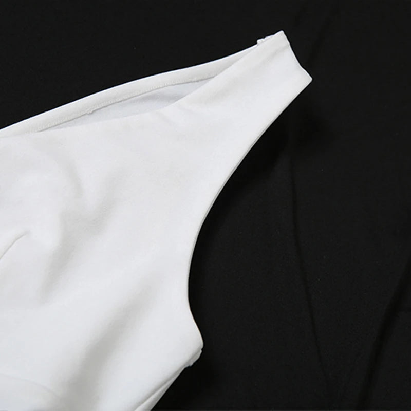 LIZAKOSHT  -  Fashion Cute Girl's Puffy Mini Dress Sleeveless Deep V Neck High Waist Pure Color Fluffy Summer Holiday Party Short Vestidos