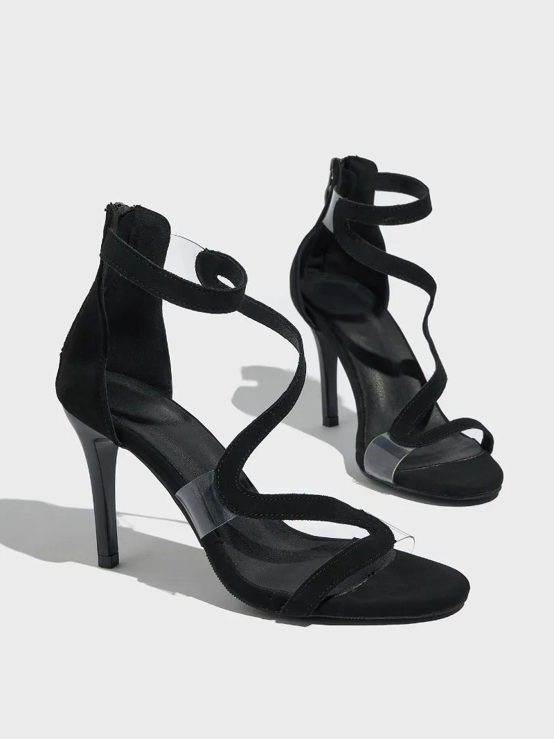 LIZAKOSHT  -  High-heeled Sandals, Women's Slim Heel Strap, Outdoor Fashion, Roman Style Plus Size Sandals Platform Women Shoes