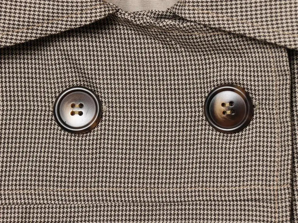 LIZAKOSHT  -  Spring New Women's American Retro Style Shirt Collar Puffy Short Sleeve Button Decorated Short Plaid Top Casual Fit Polyester