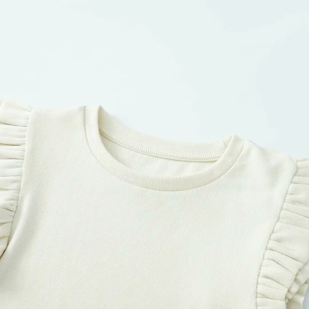 LIZAKOSHT  -  Y2K Woman 2025 Shirts Tops Ruffles Sleeve Cropped T-Shirts Summer Knitted Y2K Top Fashion Tight New Ladies Tops And Blouses