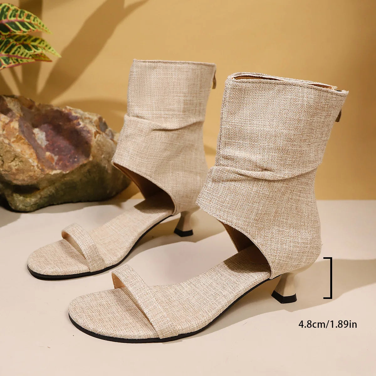LIZAKOSHT  -  Summer Open Toe All-Match  Female Sandal High Heels Sale Of Women's Shoes Large Size Peep Girls High-heeled Gladiator  New