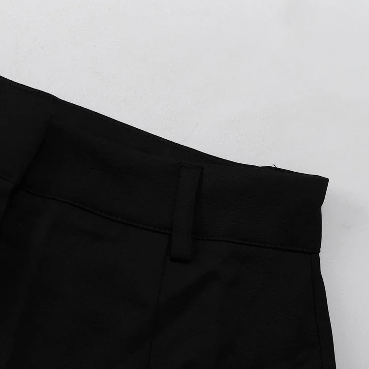 LIZAKOSHT  -  2026 Fashion Black Pockets Women's Skirt Elegant High Waisted Straight Skirts Casual Solid Ankle-Length Skirts Female Clothing