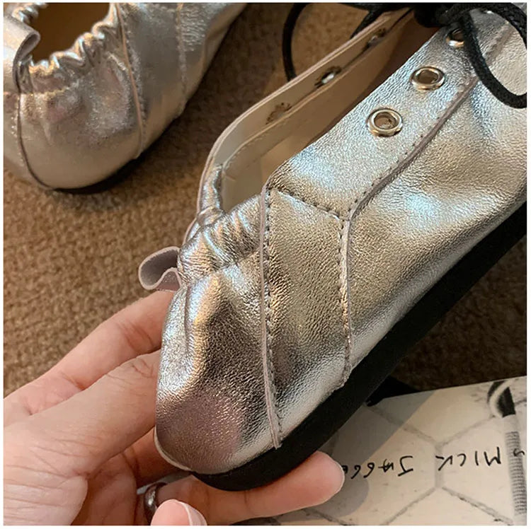 LIZAKOSHT  -  Hollow Out Round Toe Tabi Ballet Flats Heels Sandals Women Comfortable Walking Lazy Loafers Casual Girls Dance Shoes