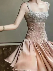 LIZAKOSHT  -  Classic Scoop Collar Beading Sleeveless Appliquins A-Line Formal Evening Dresses Birthday Party Prom Gowns Customized