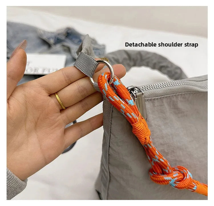 LIZAKOSHT  -  New Fashion Winter Comfortable and Versatile Texture Hobo Bag Cotton Puff Leisure Shoulder Bag Wrinkled Commuting Crossbody Bag