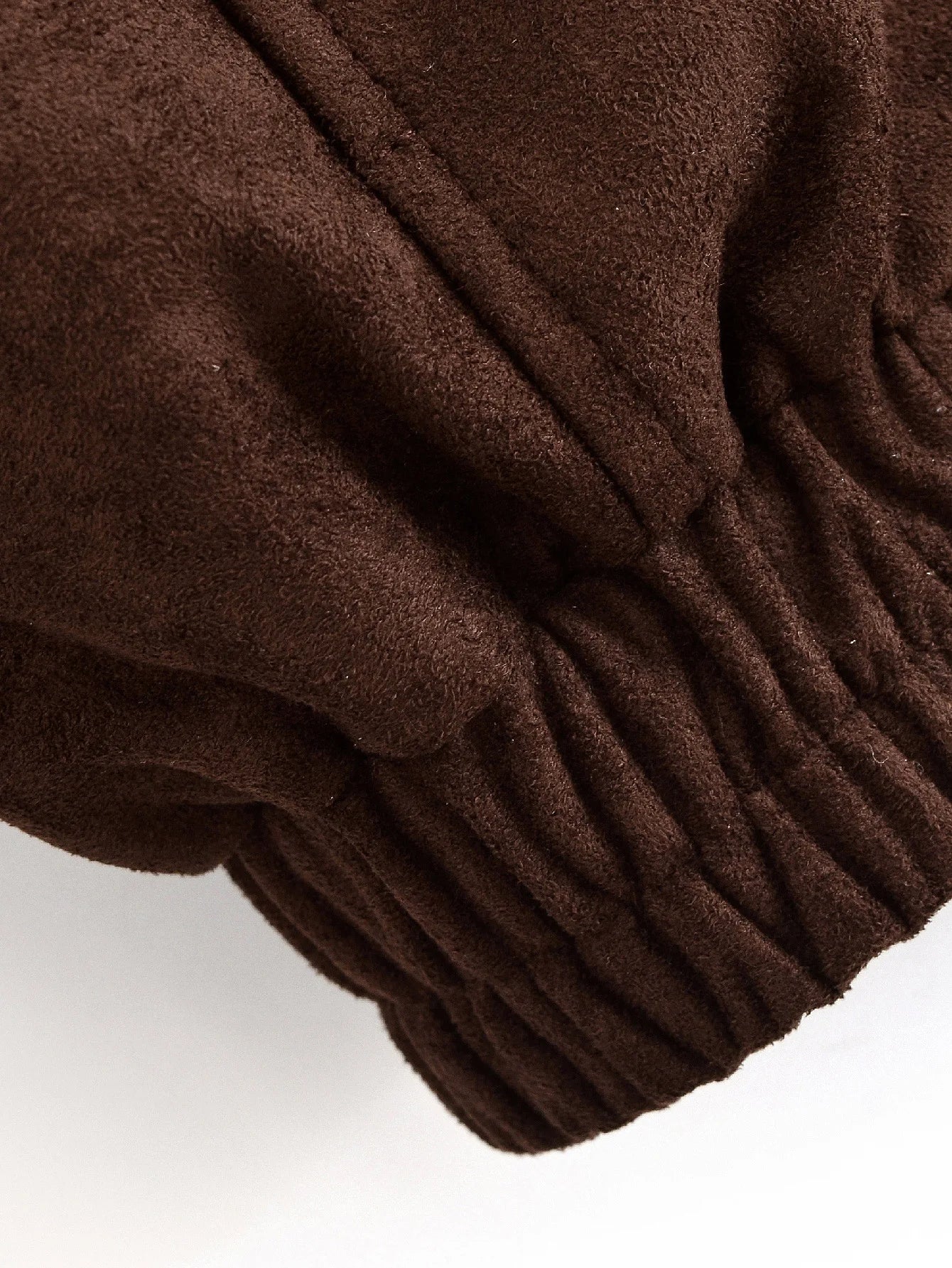 LIZAKOSHT  -  Vintage Suede Bomber Jacket For Women Brown Short Coat High Collar Long Sleeves With Pockets Overcoat New Autumn Winter