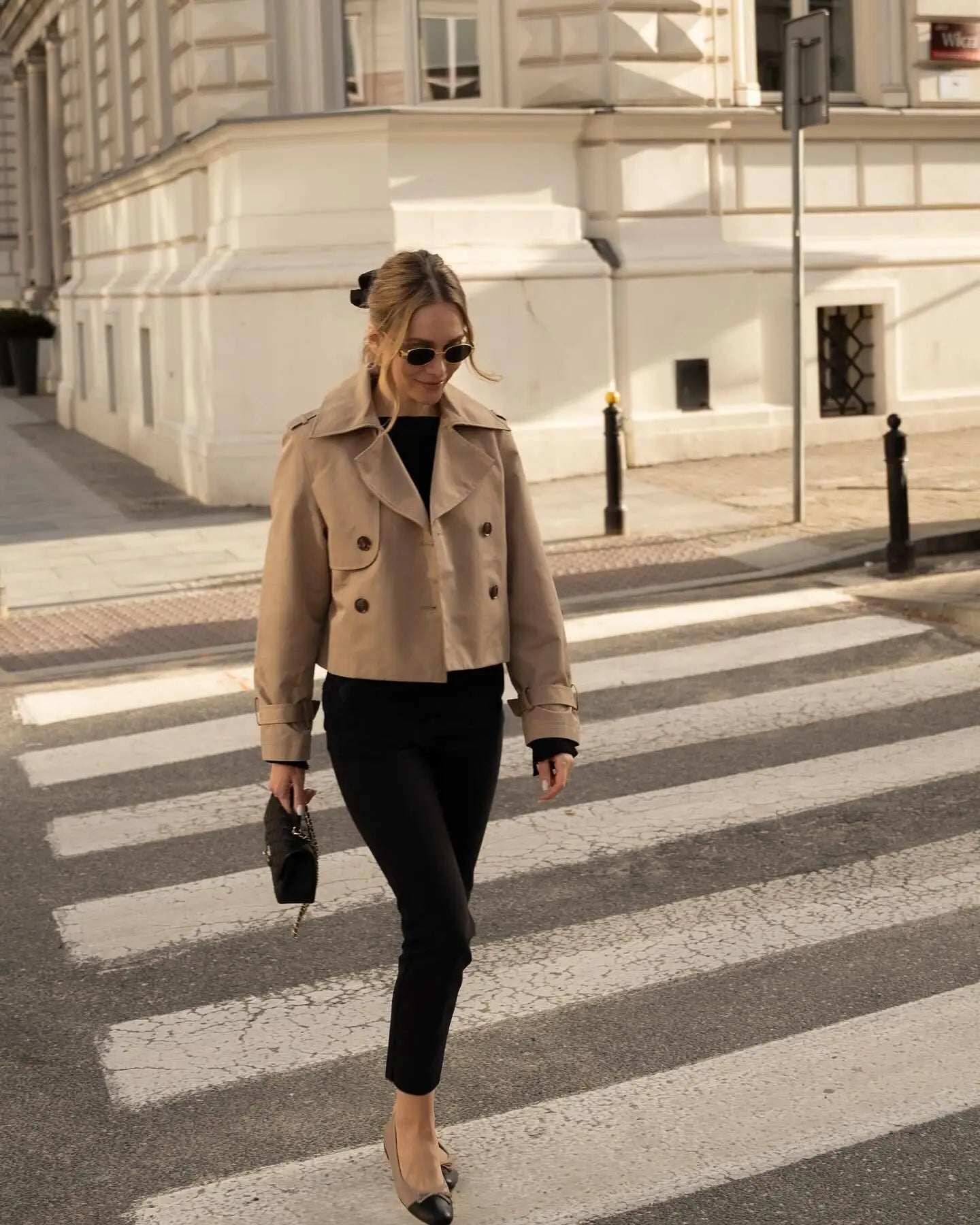 LIZAKOSHT  -  Short Women's Windbreaker Coat Chic Double-breasted Long Sleeve New Outerwear Lady Streetwear Windbreaker Jackets