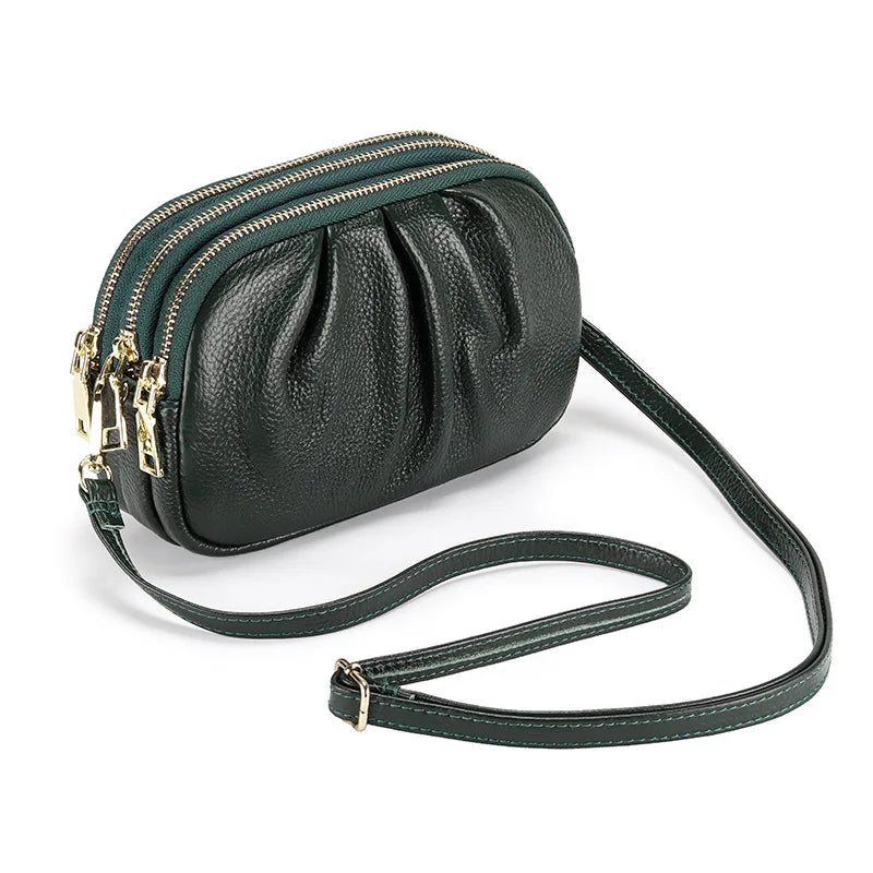 LIZAKOSHT  -  New Women Genuine Leather Handbags Multifunctional Large Capacity Shoulder Bags Portable Cowhide Crossbody Bags Women Luxury Bag