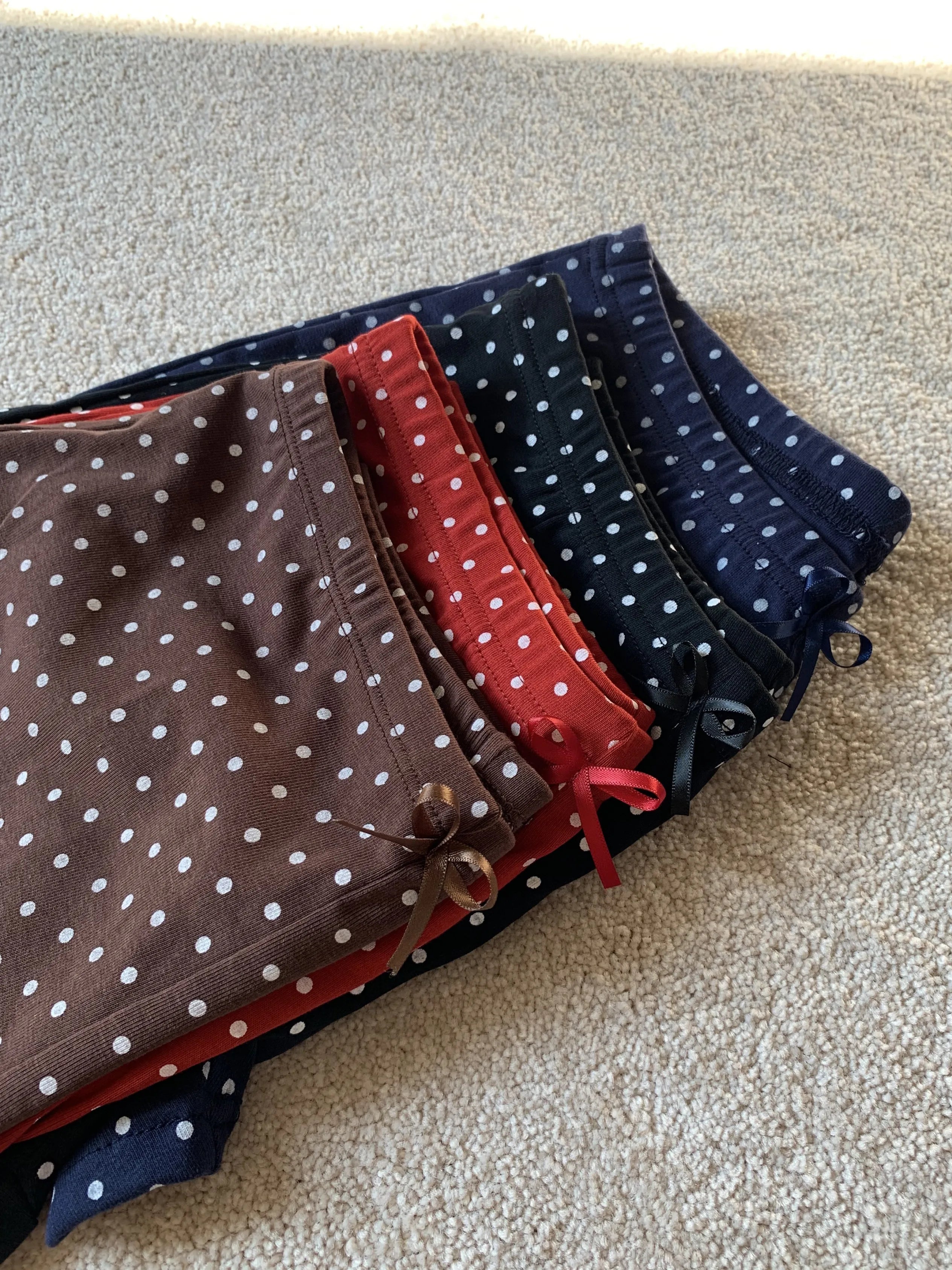 LIZAKOSHT  -  Polka Dot Cotton Shorts Woman Summer Bow Elastic Waist Straight Short Pants Female Casual Cozy Home Pajama Bottom New Pant