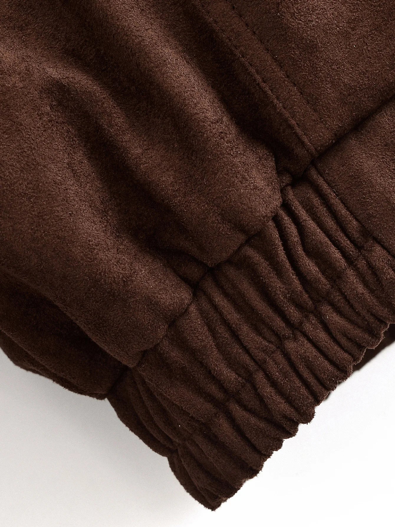 LIZAKOSHT  -  Vintage Suede Bomber Jacket For Women Brown Short Coat High Collar Long Sleeves With Pockets Overcoat New Autumn Winter