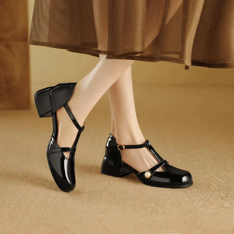 LIZAKOSHT  -  Female Sandal Comfort Shoes for Women Med Large Size Summer Block Heels Girls Medium Big Low Beige Chunky New Fashion Scand