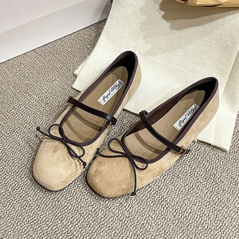 LIZAKOSHT  -  Fashion Buckle Strap Women Mary Janes Flats Dress Shoes Round Toe Female Flats Soft Ladies Lolita Shoes New Spring Autumn
