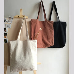 LIZAKOSHT  -  Women Cotton Linen Shoulder Tote Bag Canvas Casual Handbags Large Capacity Soft Shopping Bags Girls School Travel Shopping Bag