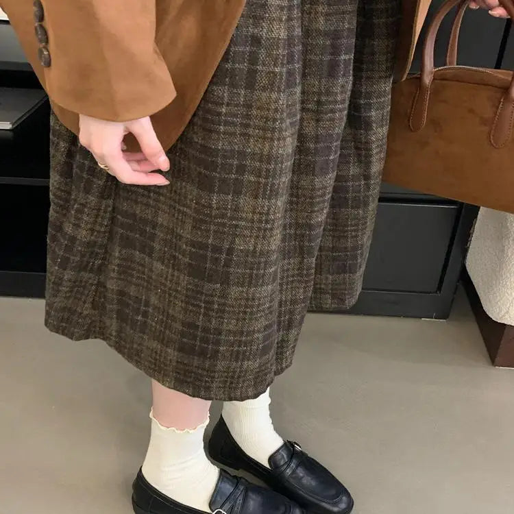 LIZAKOSHT  -  Retro Woman Shoes Slip-on Autumn Female Footwear British Style Oxfords Loafers With Fur Slip On Fall Dress Preppy New Leather