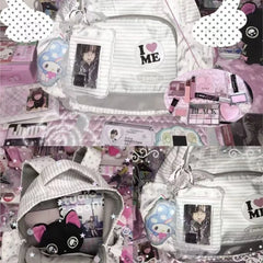 LIZAKOSHT  -  Japanese Minimalist Stripe Backpack Women Star Print Large Capacity Student Schoolbag Ladies Sweet Cute Harajuku Mochilas Mujer
