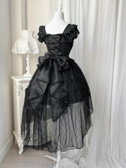 LIZAKOSHT  -  Lolita Dress Dark Rose JSK Sling Gorgeous Trailing Gothic Style