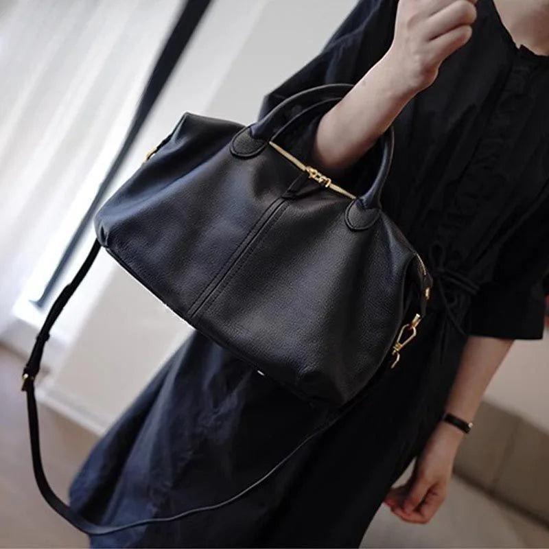 LIZAKOSHT  -  High Quality Soft Leather Handbag Large Capacity Versatile Crossbody Bag Casual Tote Bag Women Commute Daily Purses and Handbags