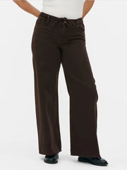 LIZAKOSHT  -  Solid Color Denim Jacket Pants Woman Set Lapel Waist Cinched Jackets Lace Up High Waist Trousers Casual Street Women's New Suits