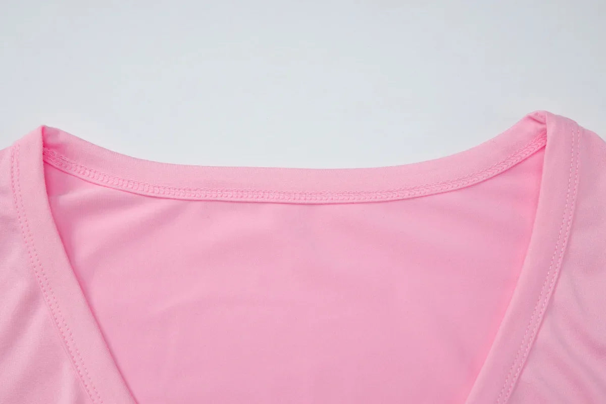 LIZAKOSHT  -  Woman Clothes V-neck Long Sleeve Cropped T-shirts and Shorts Matching Sets Girls Clothes Y2K Black Pink Short Pants Tracksuits