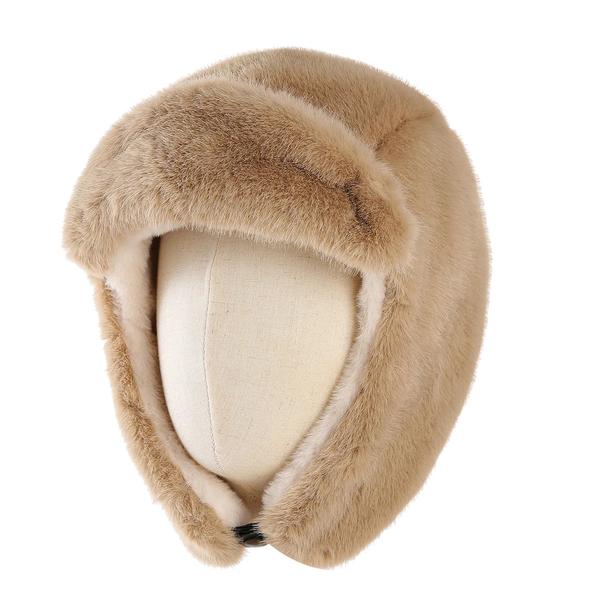 LIZAKOSHT  -   Women Men Winter Faux Fur Trapper Hat Warm Plush Earflap Hat Windproof Buckle Russian Ushanka Ski Snow Cap for Cold Weather