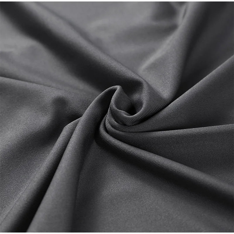 LIZAKOSHT  -  Elegant Women's Grey Halter Cowl-neck Draped Maxi Dress Sleeveless Slim Robe Summer New Fashion Female Evening Party Gown