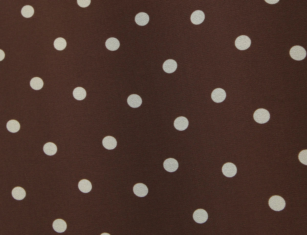 LIZAKOSHT  -  Sexy Coffee Polka Dot Print Spliced Lace V Collar Sling Dress Women Lacing up Strap Backless Long Dresses Femme Vestidos Robe